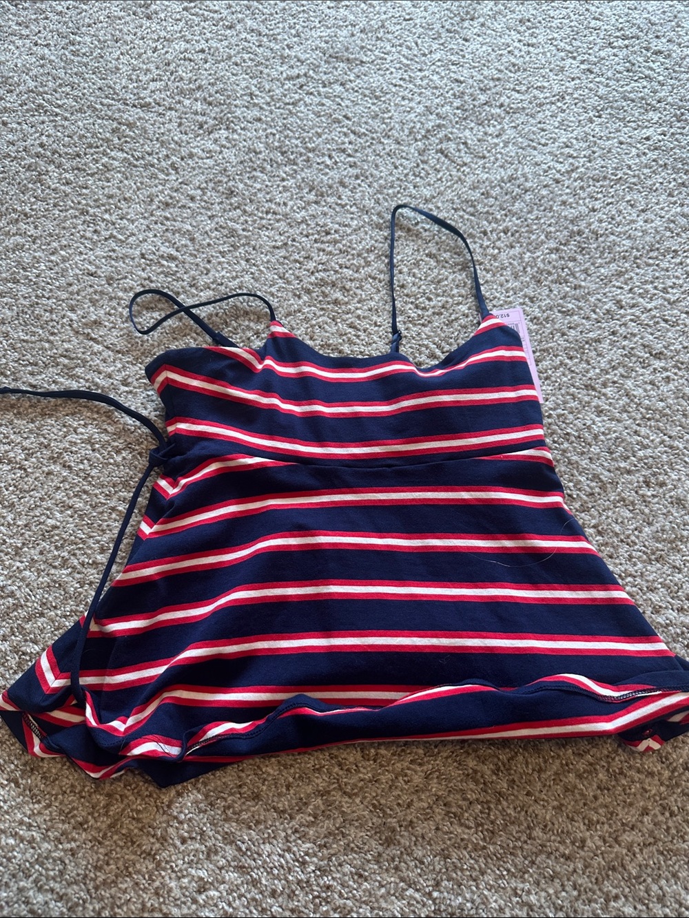 wild fable Navy, Pink & White Striped Bodysuit Tank
